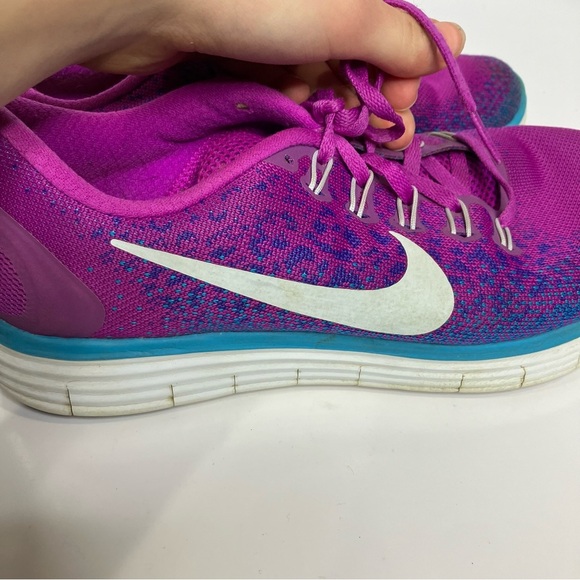 Nike free run sneakers purple blue white womens size 9.5 - Picture 8 of 9